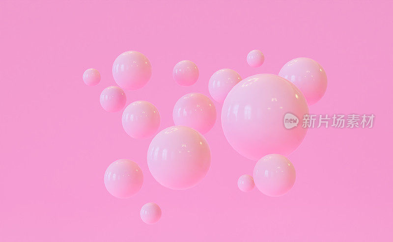 粉色泡泡舞演变成独特的抽象场景