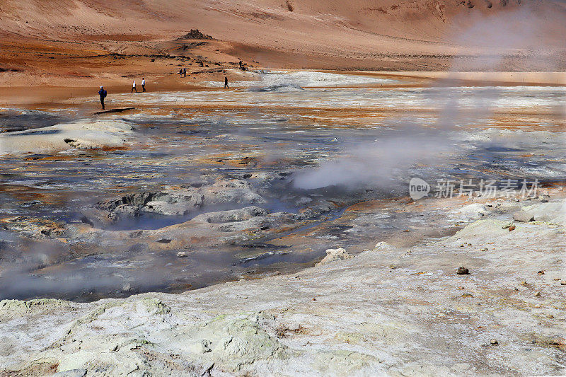 冰岛Hverir火山喷发孔