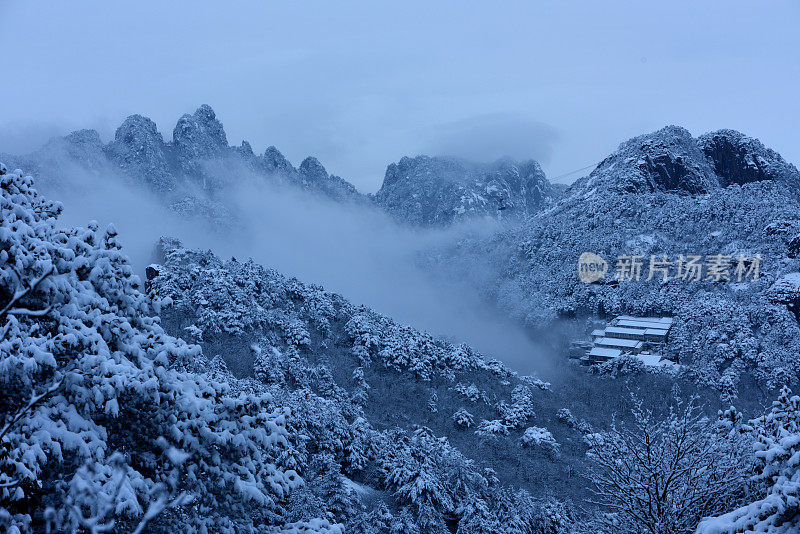 受中国黄山极地涡旋影响