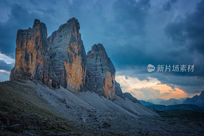 利瓦雷多城市国家公园。白云石山脉阿尔卑斯山脉。意大利