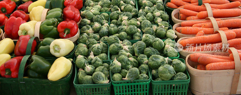 农贸市场蔬菜和水果