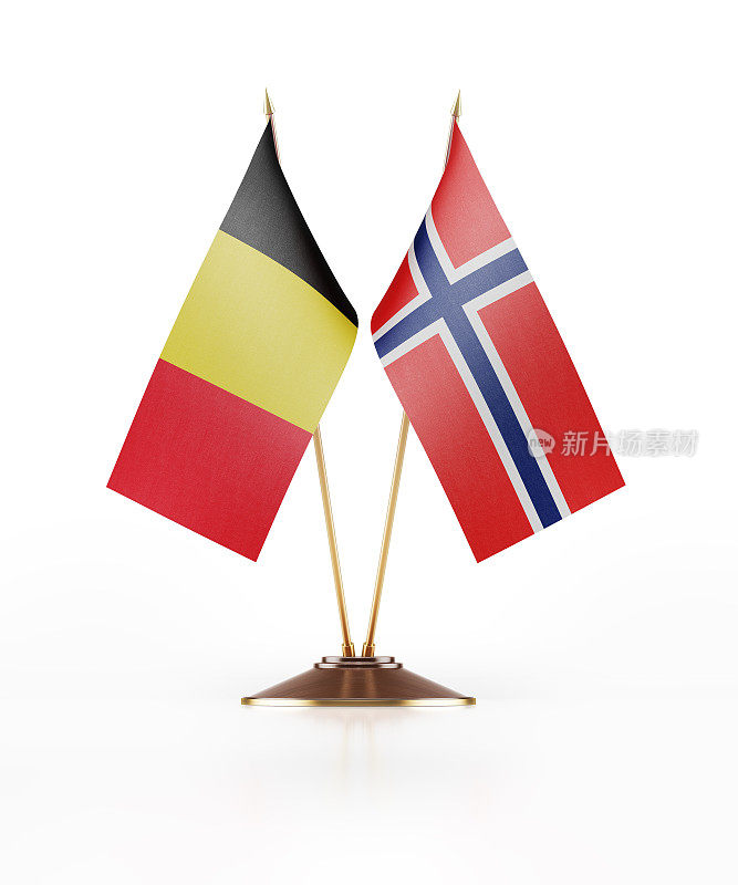 比利时和挪威的微型国旗