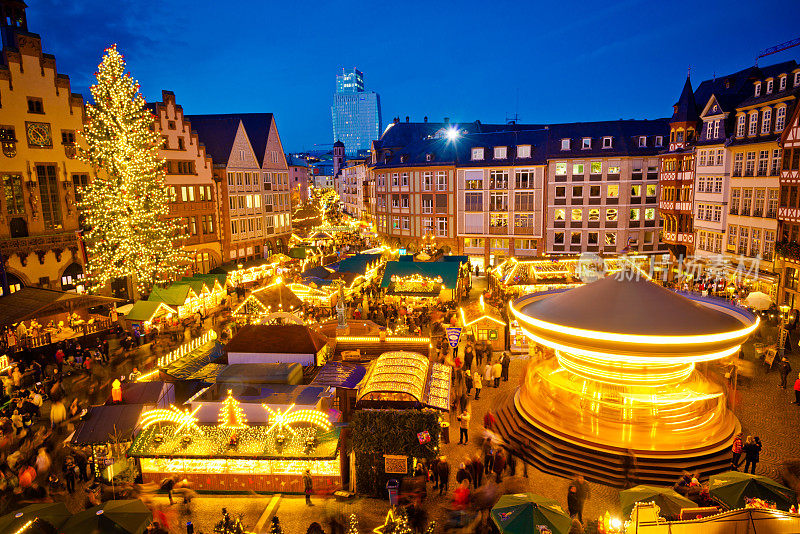 德国法兰克福的圣诞市场