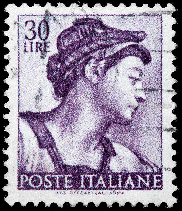 米开朗基罗西斯廷教堂邮票，描绘厄律斯兰