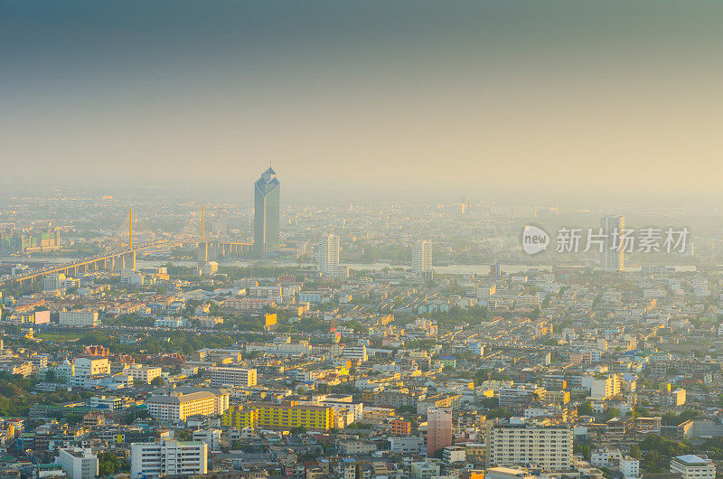 泰国曼谷的城市景观全景