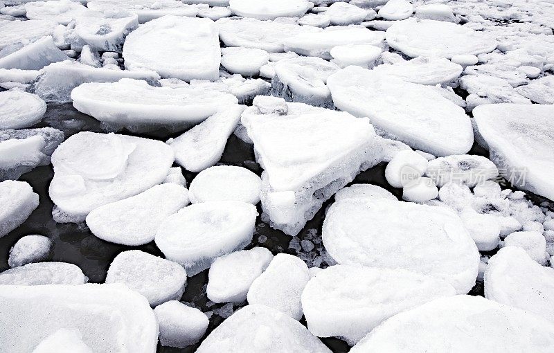 冰岛Jokulsarlon冰湖的冰块