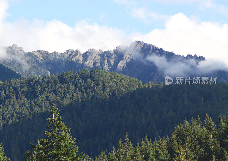 崎岖的克拉哈尼山脊在奥林匹克国家公园