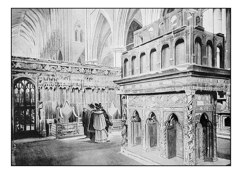 伦敦古董照片:威斯敏斯特大教堂