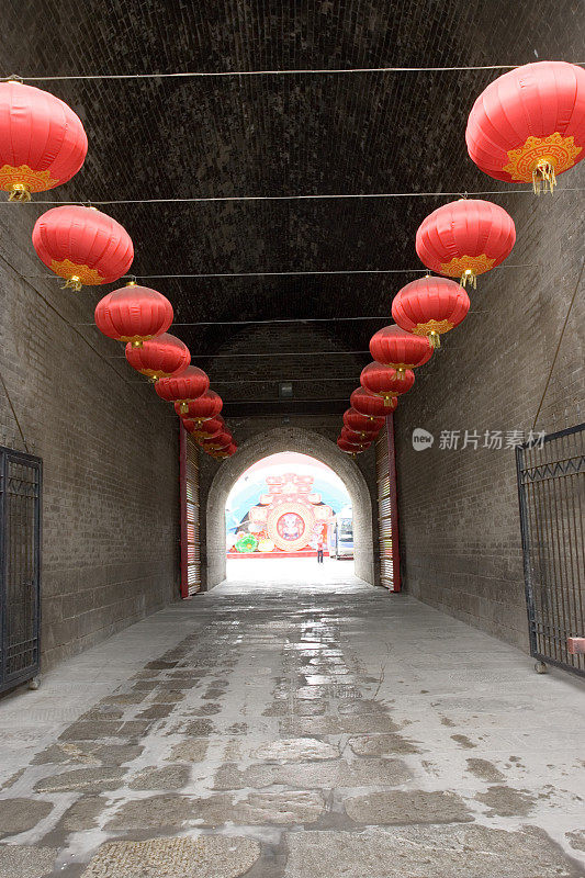 红灯笼，西安，中国