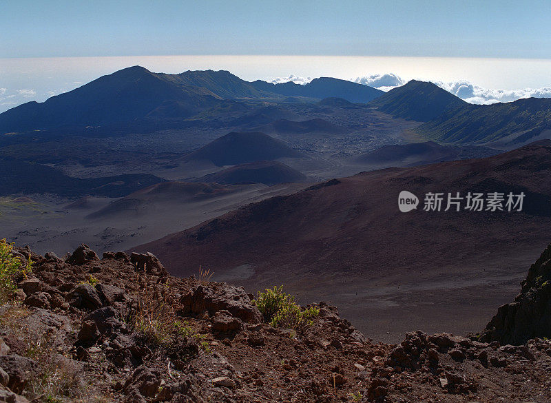 夏威夷毛伊岛哈雷阿卡拉国家公园的火山渣锥