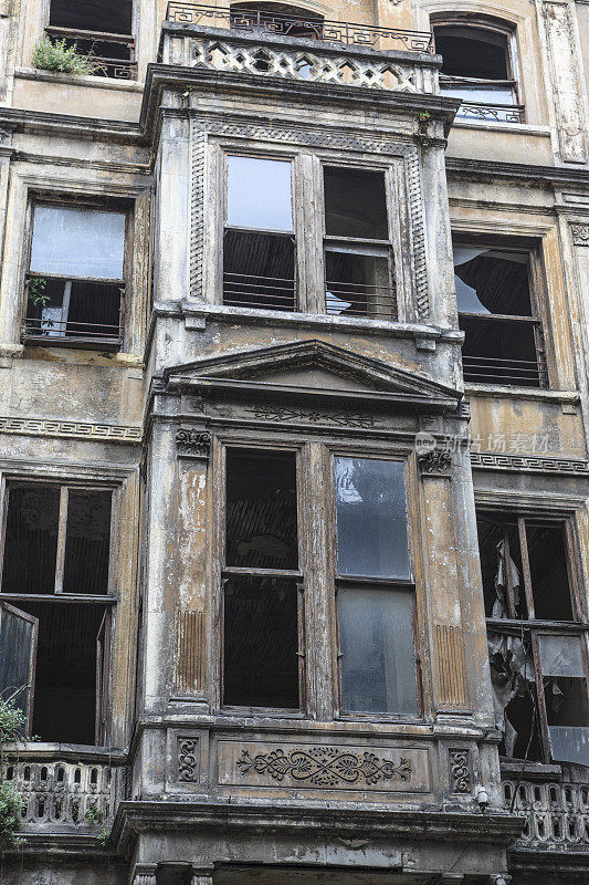 伊斯坦布尔Beyoglu的老房子