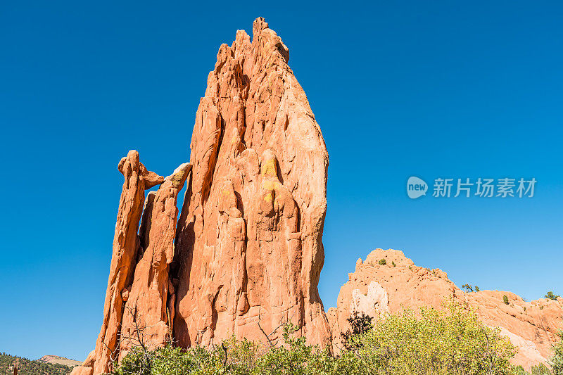 美国科罗拉多州斯普林斯的众神花园中的石鳍