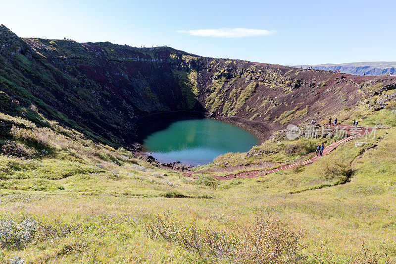 冰岛克里德火山口湖