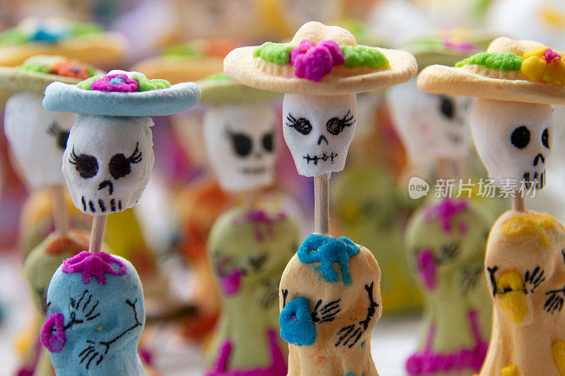 死亡日，Patzcuaro，米却肯，墨西哥-死亡糖果