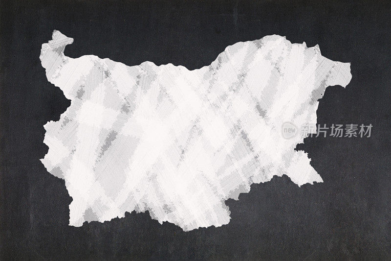 在黑板上画的保加利亚地图