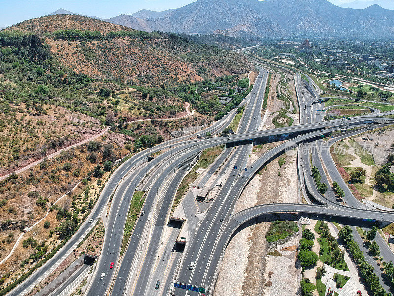 智利圣地亚哥高速公路十字路口