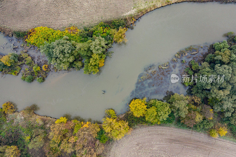 冲积平原鸟瞰图