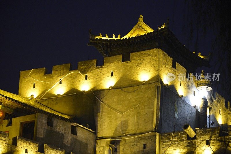 中国洛阳的建筑和城墙