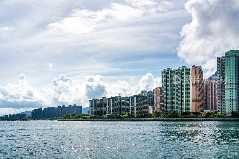 马鞍山和密集的住宅楼