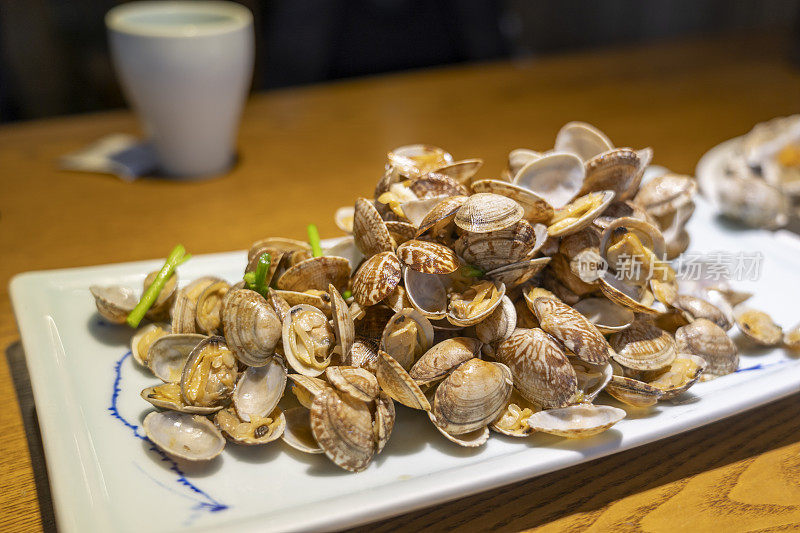 中国传统食物叫辣炒贝类