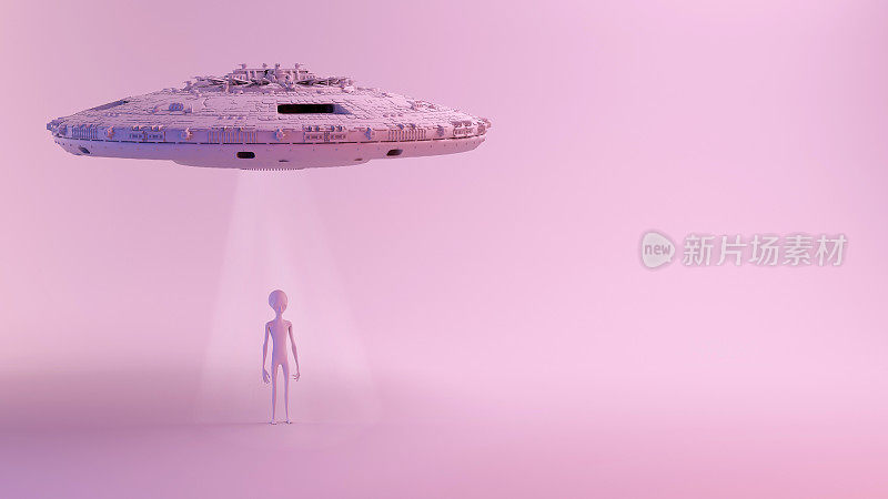 粉红色系列外星人与不明飞行物