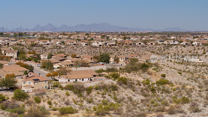 亚利桑那州郊区住宅-空中