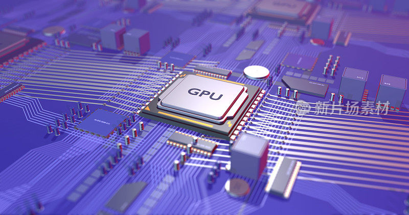 图形处理器单元GPU分析人工智能数据。