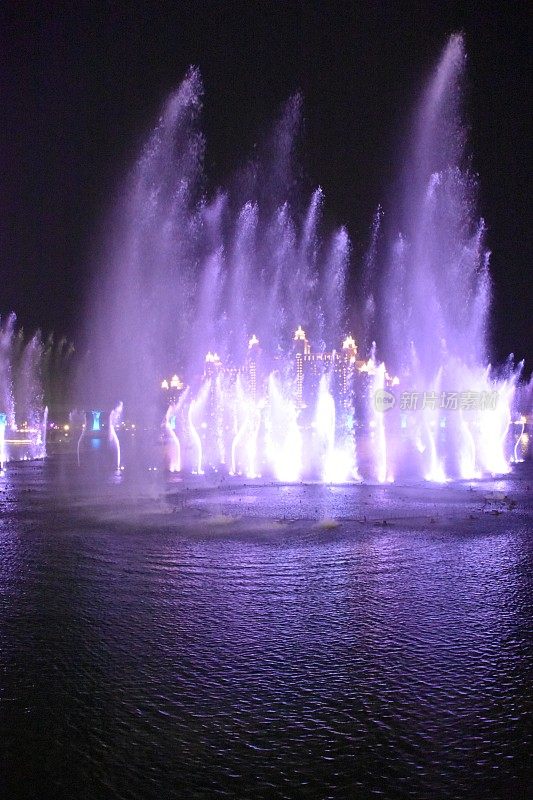 迪拜亚特兰蒂斯酒店附近的喷泉