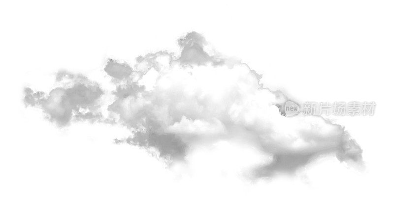 柔软的白色蓬松的云形状浮动特效3d渲染png文件