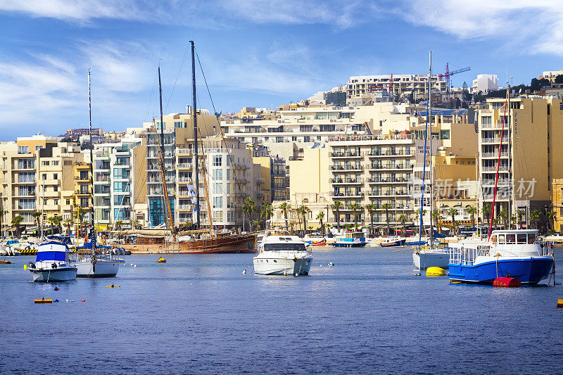 马耳他-地中海旅游目的地，Marsamxett港和Gzira