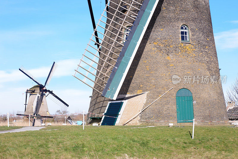 风车在Kinderdijk