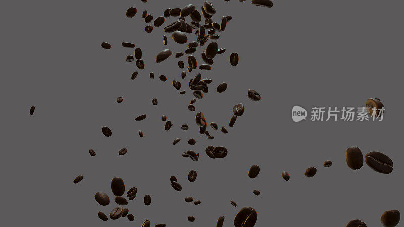 咖啡豆爆炸。裁剪路径包括，所以背景可以被删除。