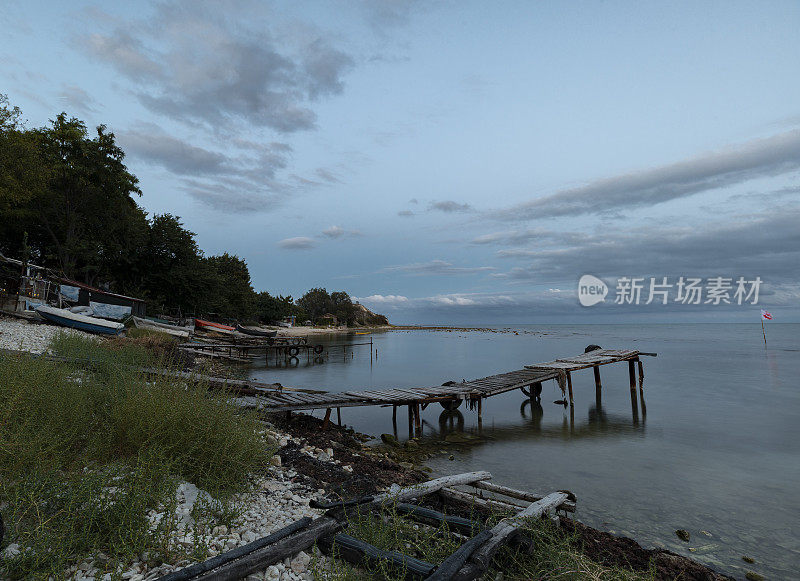 日落在黑海海岸