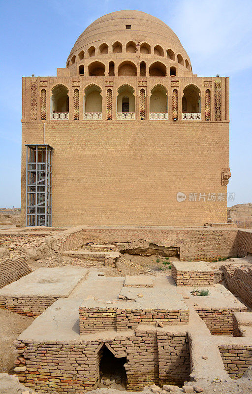 苏丹桑贾尔陵墓和考古发掘，古梅夫遗址，玛丽地区，土库曼斯坦
