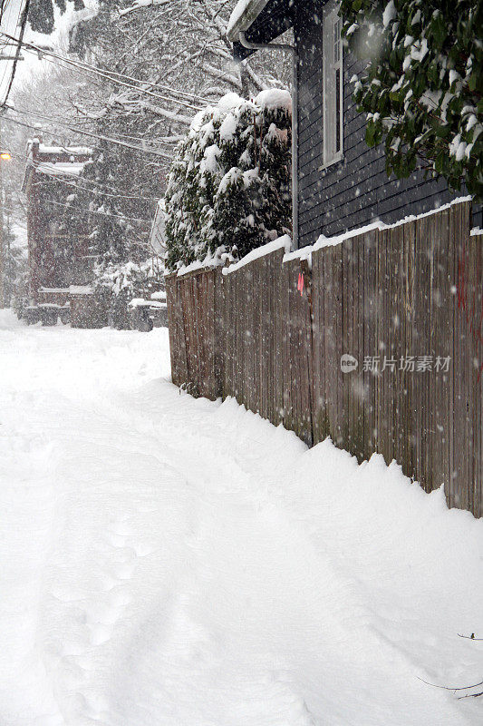 小巷里的雪