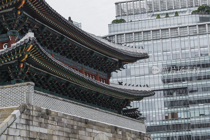 韩国首尔的城门(南大门)。