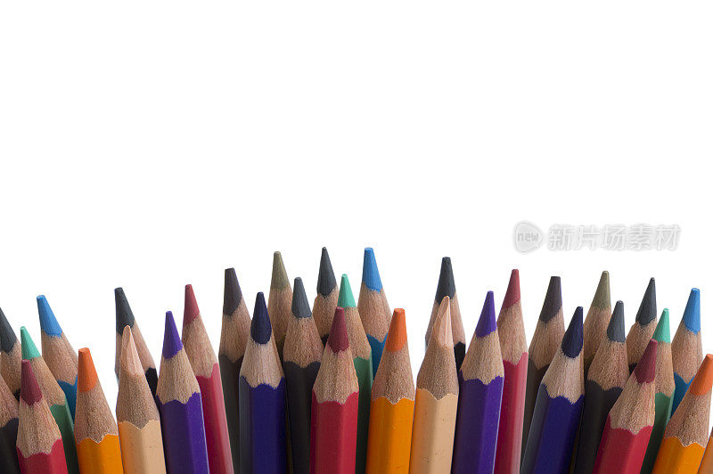 色彩鲜艳的铅笔背景调色板组
