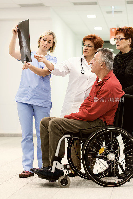 老年残疾人膝盖反射测试