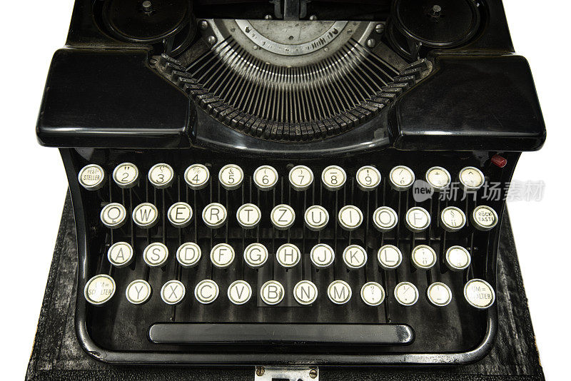 黑色古老的打字机