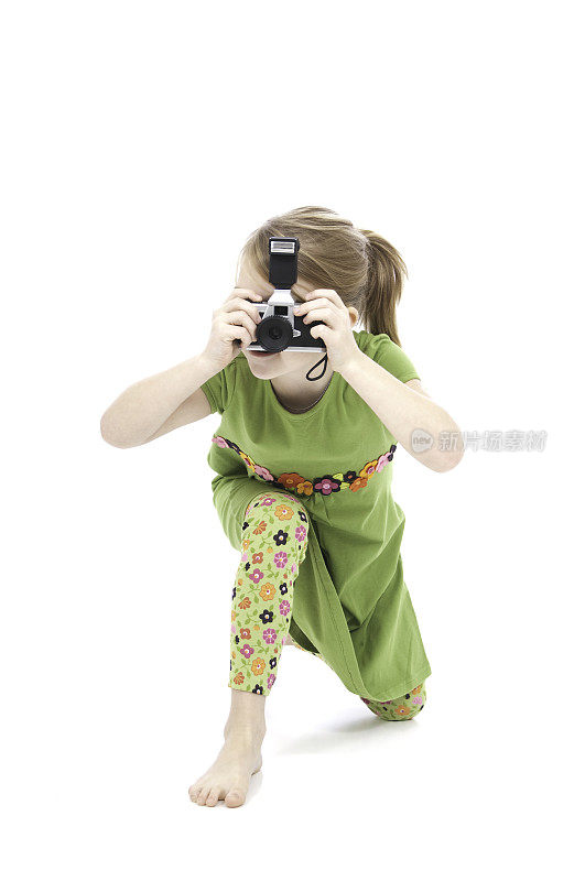 年轻女孩的摄影师
