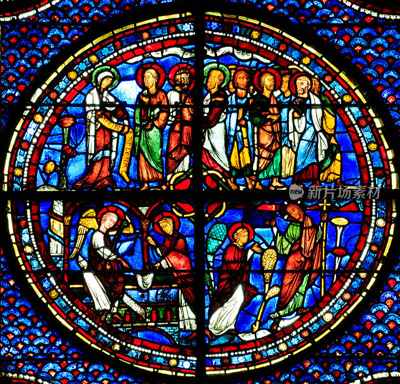 窗户玛丽抹大拉2，巴黎圣母院沙特尔大教堂