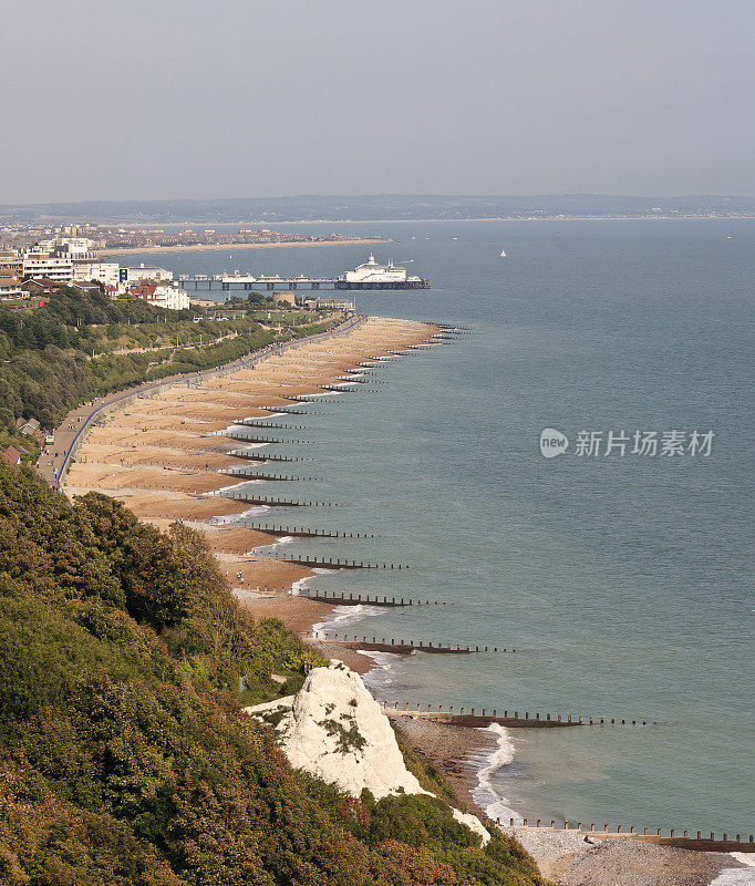 海滩在伊斯特本