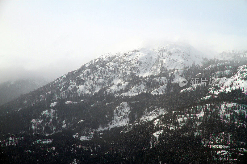 雪笼罩山