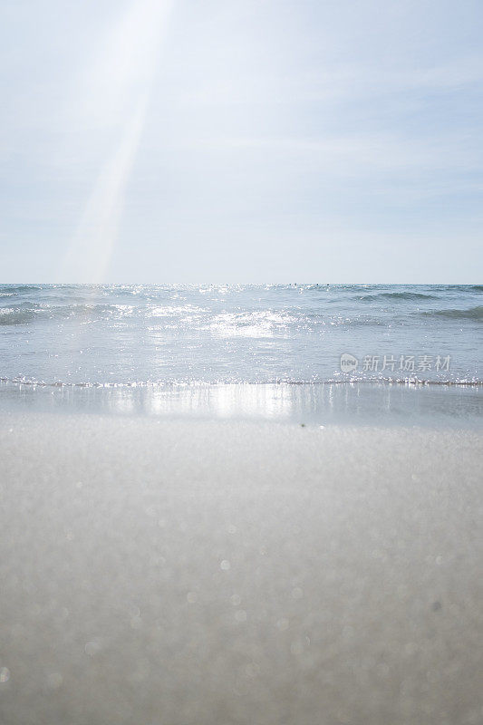 沙滩和波光粼粼的海洋背景