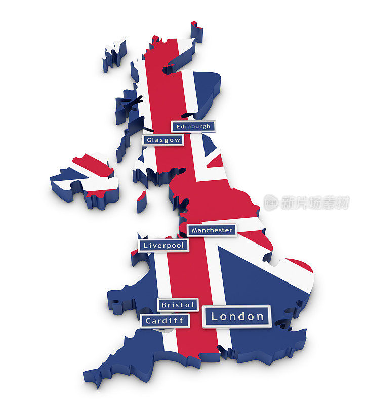 英国和大城市地图