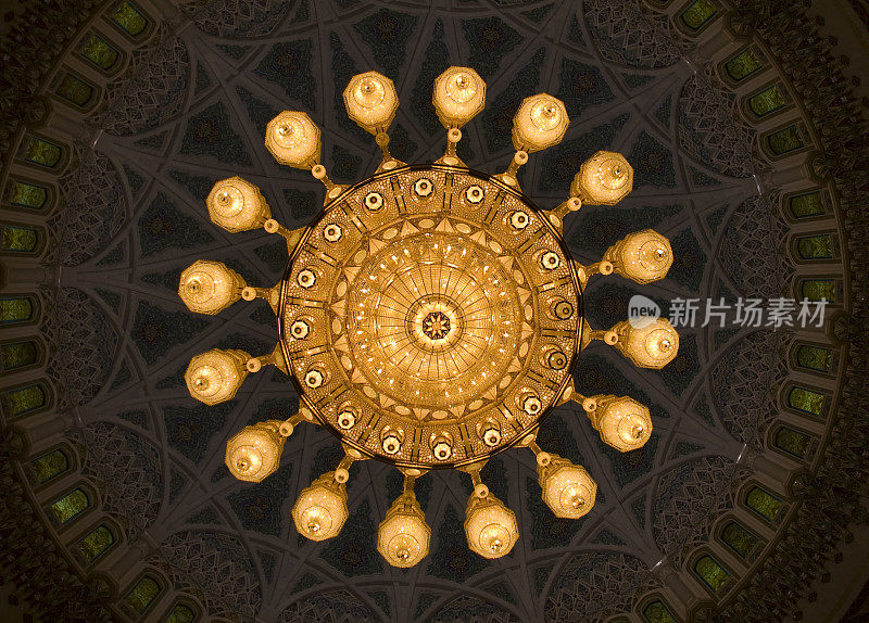 马斯喀特大清真寺的吊灯