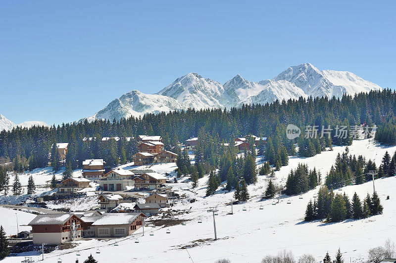 在法国的滑雪胜地上路斯