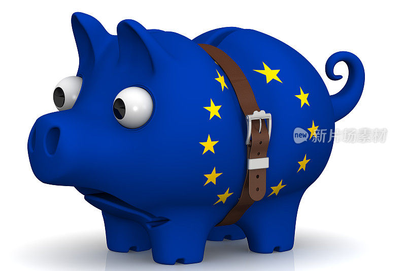 欧盟的经济危机。概念
