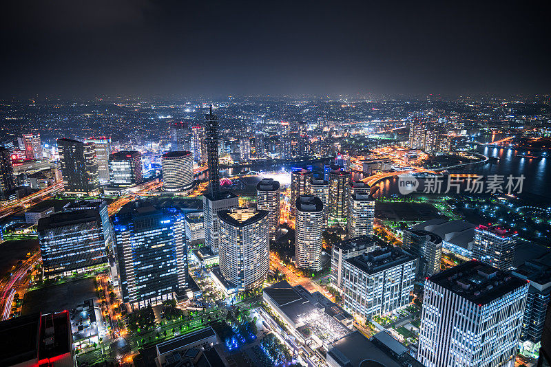 横滨港人未来21号夜景