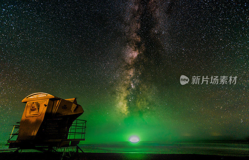 “流星爆炸”在Jalama海滩，加利福尼亚